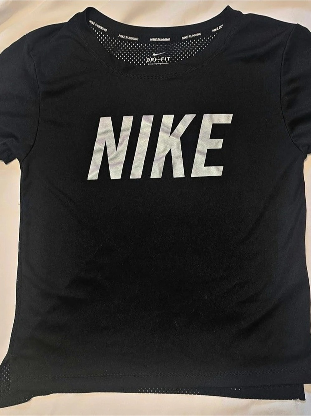 Nike Dri-FIT Short Sleeve Athletic Tee in Black